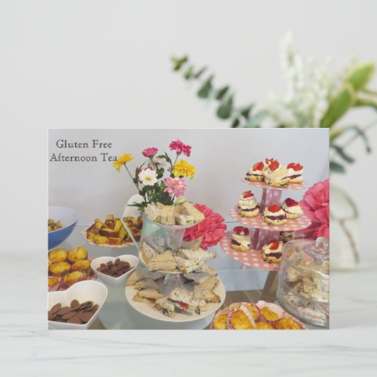 Gluten Free Party-uitnodiging Kaart (Staand voorkant)