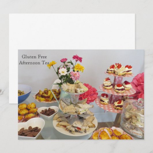 Gluten Free Party-uitnodiging Kaart (Voorkant / Achterkant)