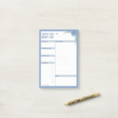 GLUTEN FREE Recipe Kaart - Hydrangea Blue van Leah Post-it® Notes (Op bureau)