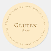 Gluten-Free Request Sticker, Soft Beige - Brown