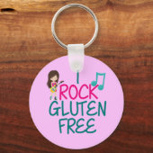 Gluten Free Rock Star Girl Sleutelhanger (Voorkant)