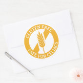 Gluten Free Safe for Celiacs Awareness Sticker (Envelop)