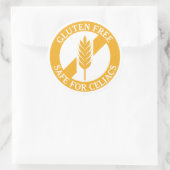 Gluten Free Safe for Celiacs Awareness Sticker (Tas)