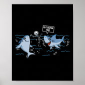 Gluten Free Shark Gift Celiac Disease Poster (Voorkant)