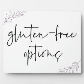 Gluten free sign Tabletop Plaque met Easel Fotoplaat (Voorkant)