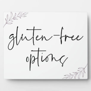 Gluten free sign Tabletop Plaque met Easel Fotoplaat