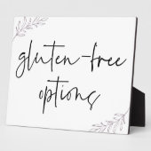 Gluten free sign Tabletop Plaque met Easel Fotoplaat (Zijkant)