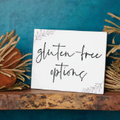 Gluten free sign Tabletop Plaque met Easel Fotoplaat (Zijkant)