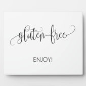 Gluten free sign Tabletop Plaque met Easel Fotoplaat (Voorkant)