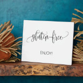Gluten free sign Tabletop Plaque met Easel Fotoplaat (Zijkant)