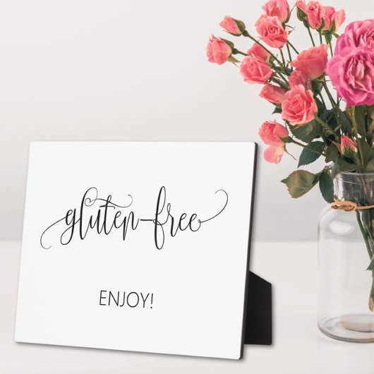 Gluten free sign Tabletop Plaque met Easel Fotoplaat