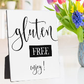 Gluten free sign Tabletop Plaque met Easel Fotoplaat
