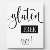 Gluten free sign Tabletop Plaque met Easel Fotoplaat (Voorkant)