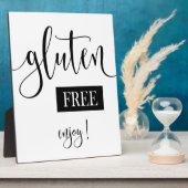 Gluten free sign Tabletop Plaque met Easel Fotoplaat (Zijkant)