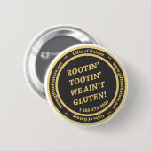 Gluten Free Slogan Ronde Button 5,7 Cm (Voorkant /achterkant)