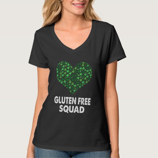 Gluten Free Squad Celiac Disease Awareness Hecht T-shirt (Voorkant)