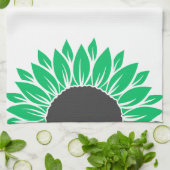 Gluten Free Sunflower Green Theedoek (Gevouwen)