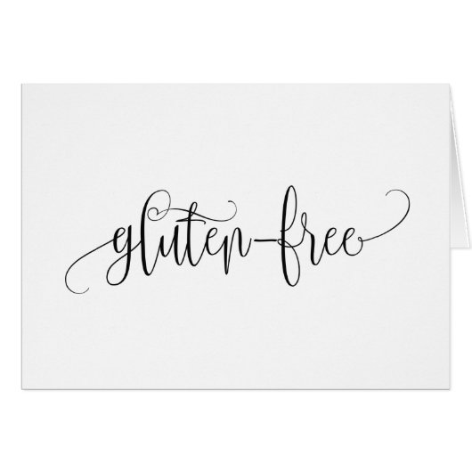 Gluten Free Table Tent-kaart (Voorkant Horizontaal)