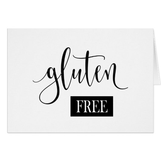 Gluten Free Table Tent-kaart (Voorkant Horizontaal)