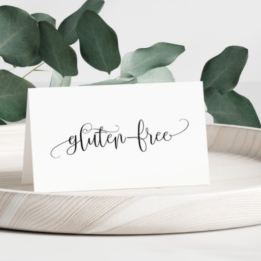 Gluten Free Table Tent-kaart Kaart