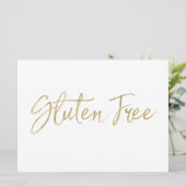 "Gluten Free"-teken | Stijlvol goud met briefjes Kaart (Staand voorkant)