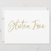 "Gluten Free"-teken | Stijlvol goud met briefjes Kaart (Voorkant)