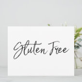 "Gluten Free"-teken | Stijlvol handschrift (Staand voorkant)