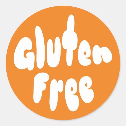 Gluten Free Text Classic Round Sticker (Voorkant)
