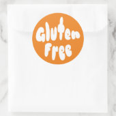Gluten Free Text Classic Round Sticker (Tas)