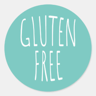 Gluten Free Text Classic Round Sticker