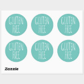 Gluten Free Text Classic Round Sticker (Vel)