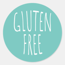 Gluten Free Text Classic Round Sticker