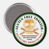 Gluten Free Toaster Magnet (Voorkant / Achterkant)