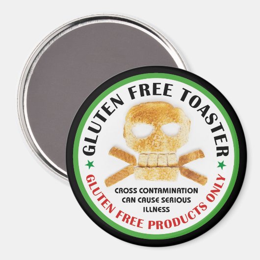 Gluten Free Toaster Magnet (Voorkant / Achterkant)