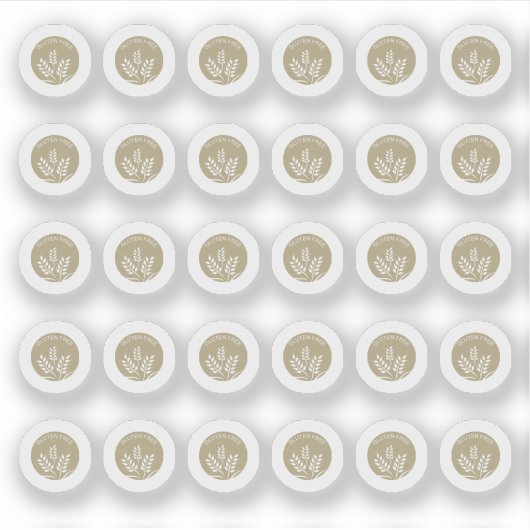 Gluten Free Wedding Place Cards Meal Choice Sticker (Voorkant)