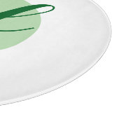 Gluten Free with stylish script and green circle Snijplank (Hoek)