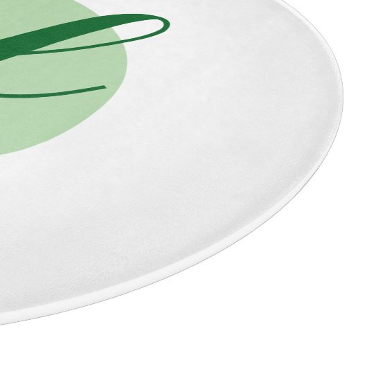 Gluten Free with stylish script and green circle Snijplank (Hoek)