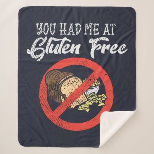 Gluten Free you had me Novelty Sherpa Deken