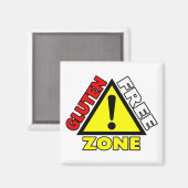 Gluten Free Zone (knolselderij - tarweallergie) Magneet (Voorkant / Achterkant)