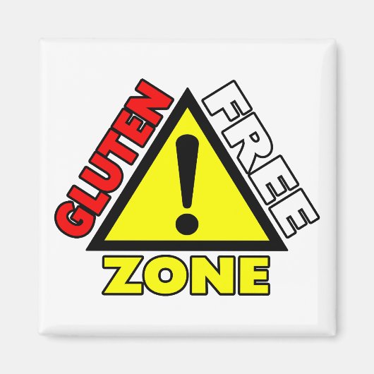 Gluten Free Zone (knolselderij - tarweallergie) Magneet (Voorkant)
