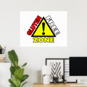 Gluten Free Zone (knolselderij - tarweallergie) Poster (Thuiskantoor)