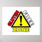 Gluten Free Zone (knolselderij - tarweallergie) Poster (Voorkant)