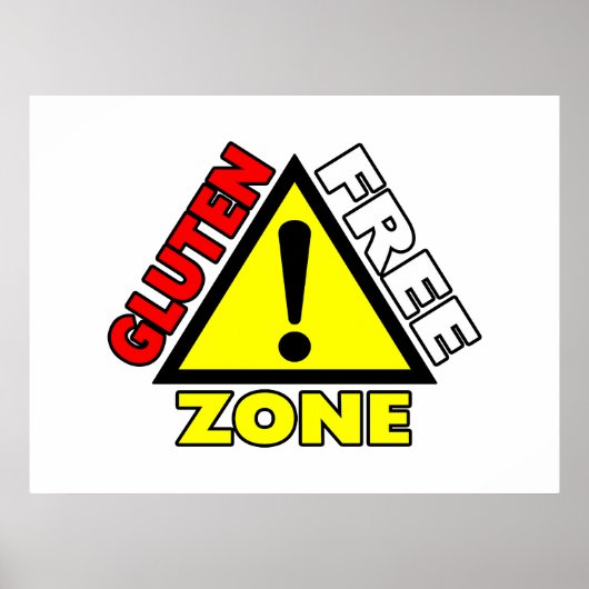 Gluten Free Zone (knolselderij - tarweallergie) Poster (Voorkant)