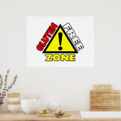 Gluten Free Zone (knolselderij - tarweallergie) Poster (Keuken)