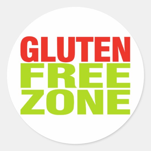Gluten Free Zone (knolselziekte) Ronde Sticker (Voorkant)