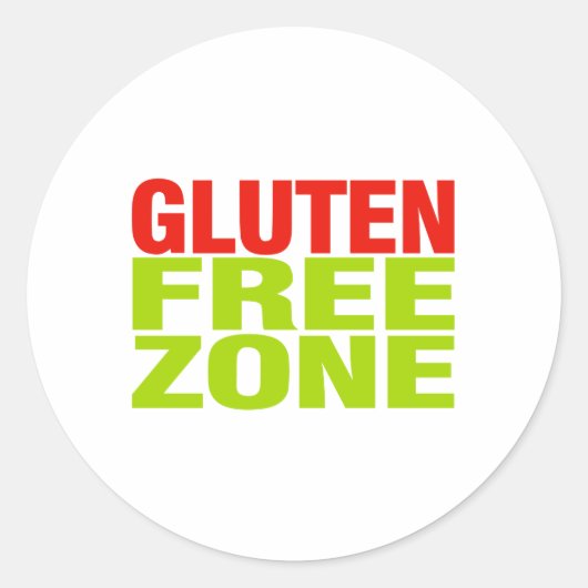 Gluten Free Zone (knolselziekte) Ronde Sticker (Voorkant)