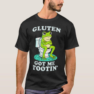 Gluten gaf me Tootin kikker gluten intolerant T-shirt