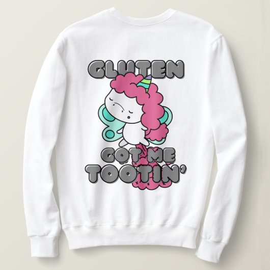 Gluten Got Me Tootin - Coeliakie Trui (Design achterkant)