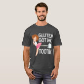 GLUTEN GOT ME TOOTIN Funny Gluten Diet Gassy T-shirt (Voorkant volledig)