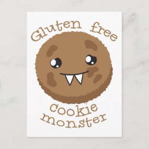 Gluten gratis koekjesmonster briefkaart